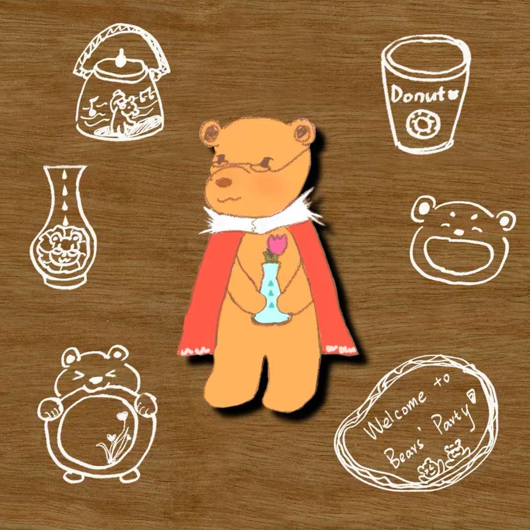 Ceramic Eyeglass Bear Series